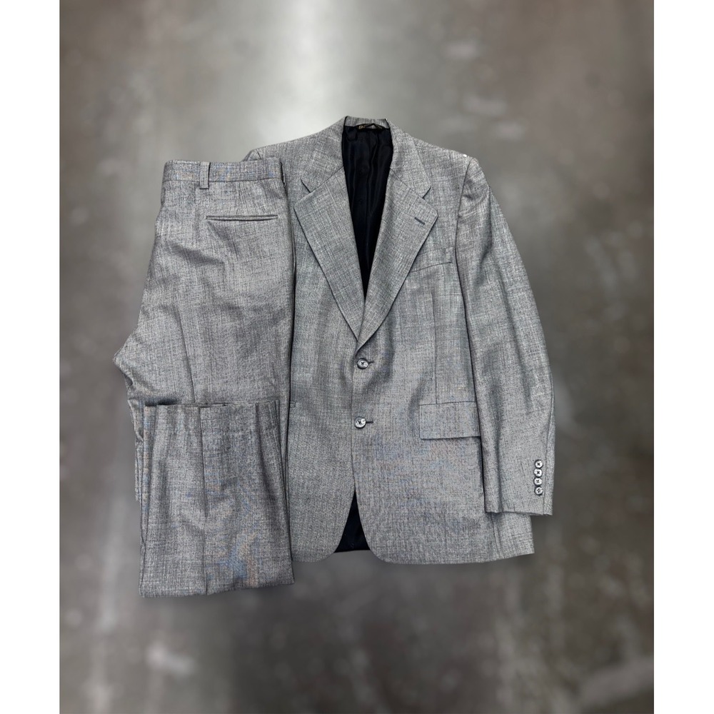 Vintage Christian Dior Hart Schaffner Marx 2 Piece Wool Suit Men's 40R 34x32 USA